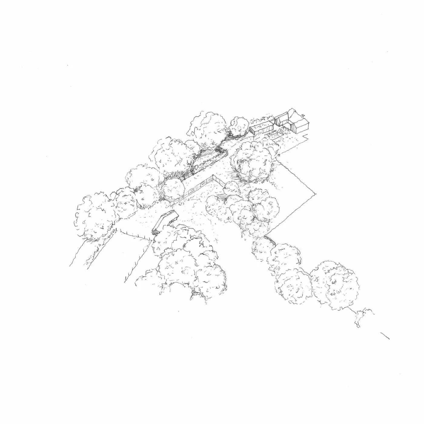 Aerial concept sketch of entire proposal